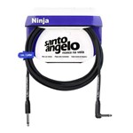 Ficha técnica e caractérísticas do produto Cabo Santo Angelo 24407 Ninja L 10ft Plg90° 3,05m Embo.p10 P/inst.metal Preto