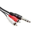 Ficha técnica e caractérísticas do produto Cabo Star Cable P10 Stereo X 2 Rca 3 Metros