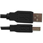 Ficha técnica e caractérísticas do produto Cabo USB 2.0 a Macho+ B Macho 1,8 Metros Preto Plus Cable