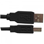 Ficha técnica e caractérísticas do produto Cabo USB 2.0 a Macho + B Macho 1,8 Metros Preto Plus Cable