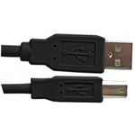 Ficha técnica e caractérísticas do produto Cabo USB 2.0 a Macho + B Macho 3 Metros Preto Plus Cable