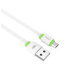 Ficha técnica e caractérísticas do produto Cabo USB X Micro USB 1.0M - Branco/Verde - CB-100WH - C3Tech