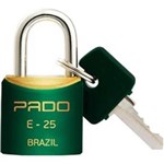 Ficha técnica e caractérísticas do produto Cadeado Padlock Pado Candado Latão 25Mm Verde