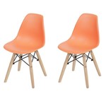 Ficha técnica e caractérísticas do produto 2 Cadeira Eames Eiffel Infantil Laranja Decoradeira