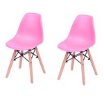 Ficha técnica e caractérísticas do produto 2 Cadeira Eames Eiffel Infantil Rosa Decoradeira