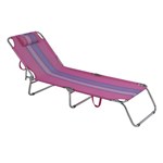 Ficha técnica e caractérísticas do produto Cadeira Espreguiçadeira em Aluminio Rosa Mor 2418