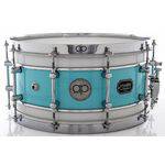Caixa Ap Drums Inox Blue Olive White Chrome Stripe 14x7¨ Limited com Aros High Hoop Vintage 2.7mm