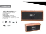 Ficha técnica e caractérísticas do produto Caixa de Som Bluetooth Goldship Vintage Retrô Rádio-relógio - 1490