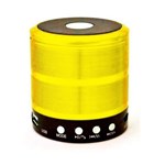 Ficha técnica e caractérísticas do produto Caixa de Som Bluetooth Recarregável Mini Portátil Amarelo - Bluetooth Speaker
