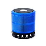 Ficha técnica e caractérísticas do produto Caixa de Som Bluetooth Recarregável Mini Portátil Azul - Bluetooth Speaker