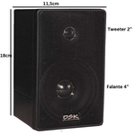 Ficha técnica e caractérísticas do produto Caixa De Som musica Ambiente DSK 65w preta