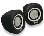 Ficha técnica e caractérísticas do produto Caixa de Som Oex Speaker Round USB P2, 8W, SK-100 Preto/Branco