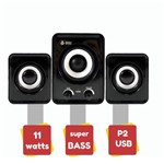 Ficha técnica e caractérísticas do produto Caixa de Som Pc ou Notebook Vox Cube Super Bass 11 Watts Rms
