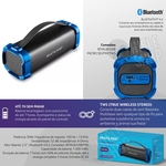 Ficha técnica e caractérísticas do produto Caixa Som Amplificada Bluetooth 50W RMS Portátil Mp3 Rádio Fm Usb - Bazooka