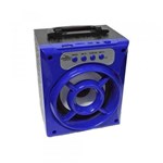 Ficha técnica e caractérísticas do produto Caixa Som Portátil Bluetooth Mp3 Pen Drive Radio Fm Auxiliar Azul - Altomex
