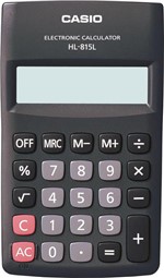 Ficha técnica e caractérísticas do produto Calculadora de Bolso 8 Dígitos Hl-815l-bk-s4-dp Preta - Casio