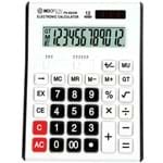 Ficha técnica e caractérísticas do produto Calculadora de Mesa 12 Dígitos Pilha Branca/preta Hoopson