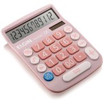 Ficha técnica e caractérísticas do produto Calculadora de Mesa 12dig.visor Lcd Solar/bat Rosa