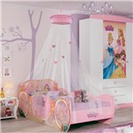 Ficha técnica e caractérísticas do produto Cama Infantil Pura Magia Disney Star Princesas com Dossel Rosa