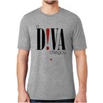 Ficha técnica e caractérísticas do produto Camiseta a Diva Chegou - CINZA - GG