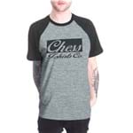 Ficha técnica e caractérísticas do produto Camiseta Raglan Chess Clothing Logo Cinza