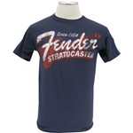 Ficha técnica e caractérísticas do produto Camiseta Since 1954 Strat Xg Azul Fender