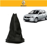 Ficha técnica e caractérísticas do produto Capa Câmbio Renault Logan 2008 a 2015 Costura Preta