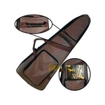 Capa Violão Folk Pvc Emborrachado Marrom Protection Bags + Acessórios