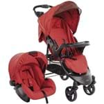 Ficha técnica e caractérísticas do produto Carrinho de Bebê + Bebê Conforto Omega Kiddo Vermelho