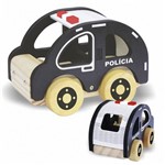 Ficha técnica e caractérísticas do produto Carrinho de Polícia de Madeira