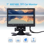 Ficha técnica e caractérísticas do produto Carro de 7 polegadas Monitor de 800 * 480 TFT a cores de tela LCD Estacionamento Monitor System Reverse Car Tela de exibição de vídeo