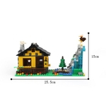 Casa vista mar feriado s brinquedo quebra-cabeça DIY; mundialmente renomado arquitetura tridimensional modelo crianças # 039