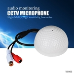 Ficha técnica e caractérísticas do produto FLY CCTV Microfone Golf Ball Forma Áudio Captura de Dispositivo de Monitoramento Alta Sensibilidade Áudio Security