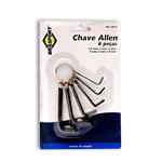 Ficha técnica e caractérísticas do produto Chave Allen Brasfort 1,5 a 06mm com 06 Pecas 8215