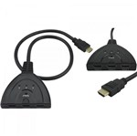 Ficha técnica e caractérísticas do produto Chave Seletora 3 Entradas HDMI 1 Saída HDMI Preto PIX