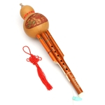 Ficha técnica e caractérísticas do produto Chinês tradicional Hulusi instrumentos de sopro de madeira flauta profissional C / bB chave Cabaça Natural Étnico Musical