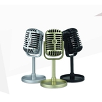 Ficha técnica e caractérísticas do produto Clássico dinâmico Retro Microfone Vocal Vintage Estilo Mic Universal Fique Compatível Live Performance Karaoke Studio Recording