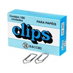 Ficha técnica e caractérísticas do produto Clips Galvanizado N.2 Caixa com 100 Unidades - Bacchi