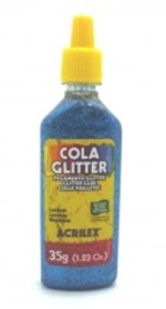 Ficha técnica e caractérísticas do produto Cola com Glitter 35g 204 Azul Acrilex