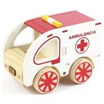 Ficha técnica e caractérísticas do produto Coleção Carrinho Ambulância em Madeira