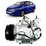 Ficha técnica e caractérísticas do produto Compressor Delphi Honda City Fit 2009 a 2014