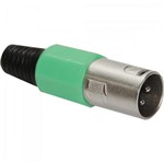 Ficha técnica e caractérísticas do produto Conector Cannon Macho Plástico PGCN0009 Verde STORM - 69