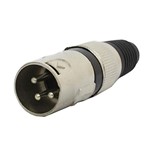 Ficha técnica e caractérísticas do produto Conector Cannon XLR Macho Linha - Q34 BK CSR