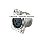 Conector Fêmea de Painel Xlr Xlr120 - Soundcast