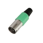Conector XLR Canon macho 3 Pinos - Verde