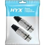 Ficha técnica e caractérísticas do produto Conector XLR Fêmea HYX HX001F 3 Pólos Niquelado 2und