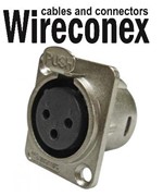 Ficha técnica e caractérísticas do produto Conector Xlr Femea Painel Wireconex Wc 823/3p