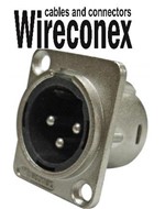 Ficha técnica e caractérísticas do produto Conector Xlr Macho Painel Wireconex Wc 822/3p Mp