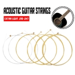 Ficha técnica e caractérísticas do produto Conjunto de 6 cordas para guitarra acústica de latão de substituição 11002 Extra Light