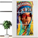 Ficha técnica e caractérísticas do produto Conjunto de 3 Telas Decorativas em Canvas India Colors - Love Decor